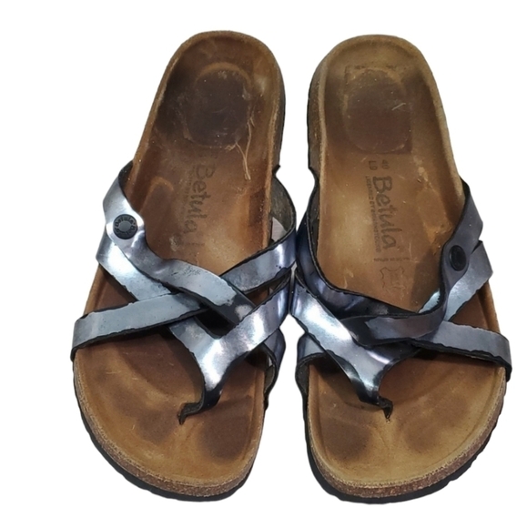 Birkenstock Betula Womens Comfort Loop Toe Sandals Flats shoes sz 40/9 - Picture 1 of 12